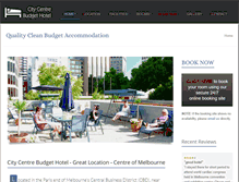 Tablet Screenshot of citycentrebudgethotel.com.au